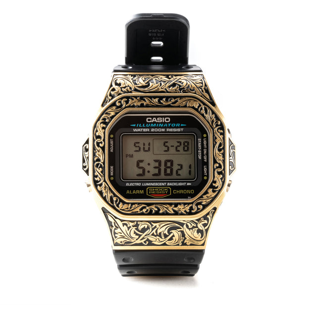 The Grand DW5600 Metal Classic Vine Bezel - Antique Gold