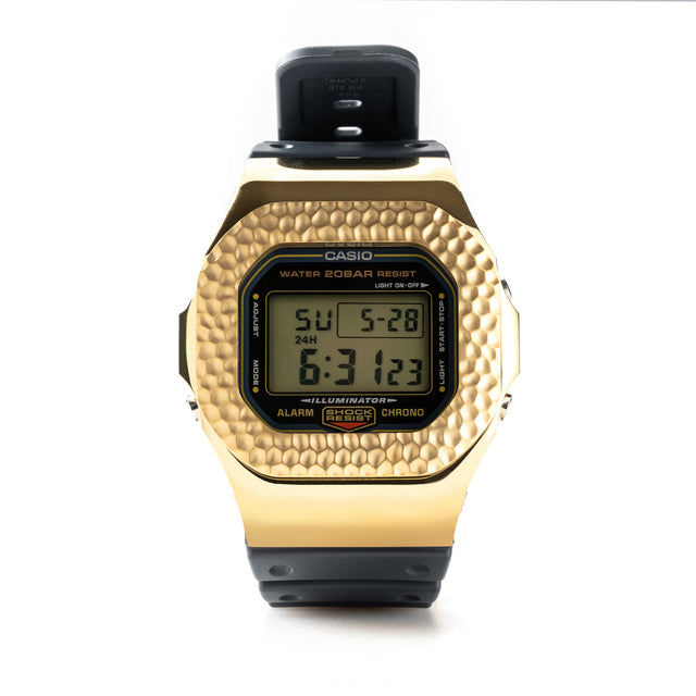 The Grand DW5600 Metal Hammer Blow Bezel - Gold