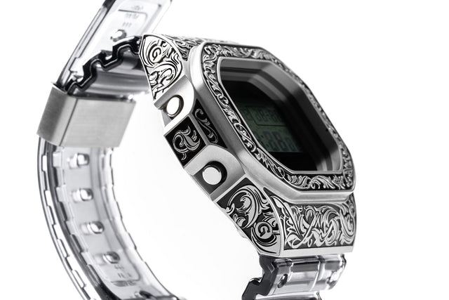 The Grand DW5600 Metal Classic Vine Bezel - Antique Silver