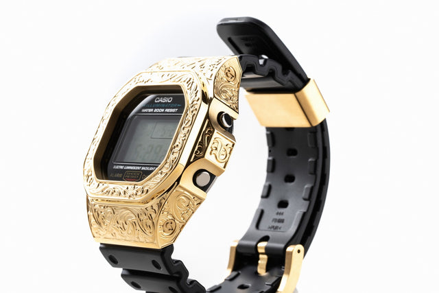 The Grand DW5600 Metal Classic Vine Bezel - Matt Gold