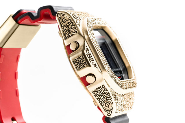 The Grand DW5600 Metal Flowersand Bezel - Antique Gold