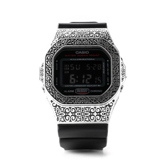 The Grand DW5600 Metal Flowersand Bezel - Antique Silver