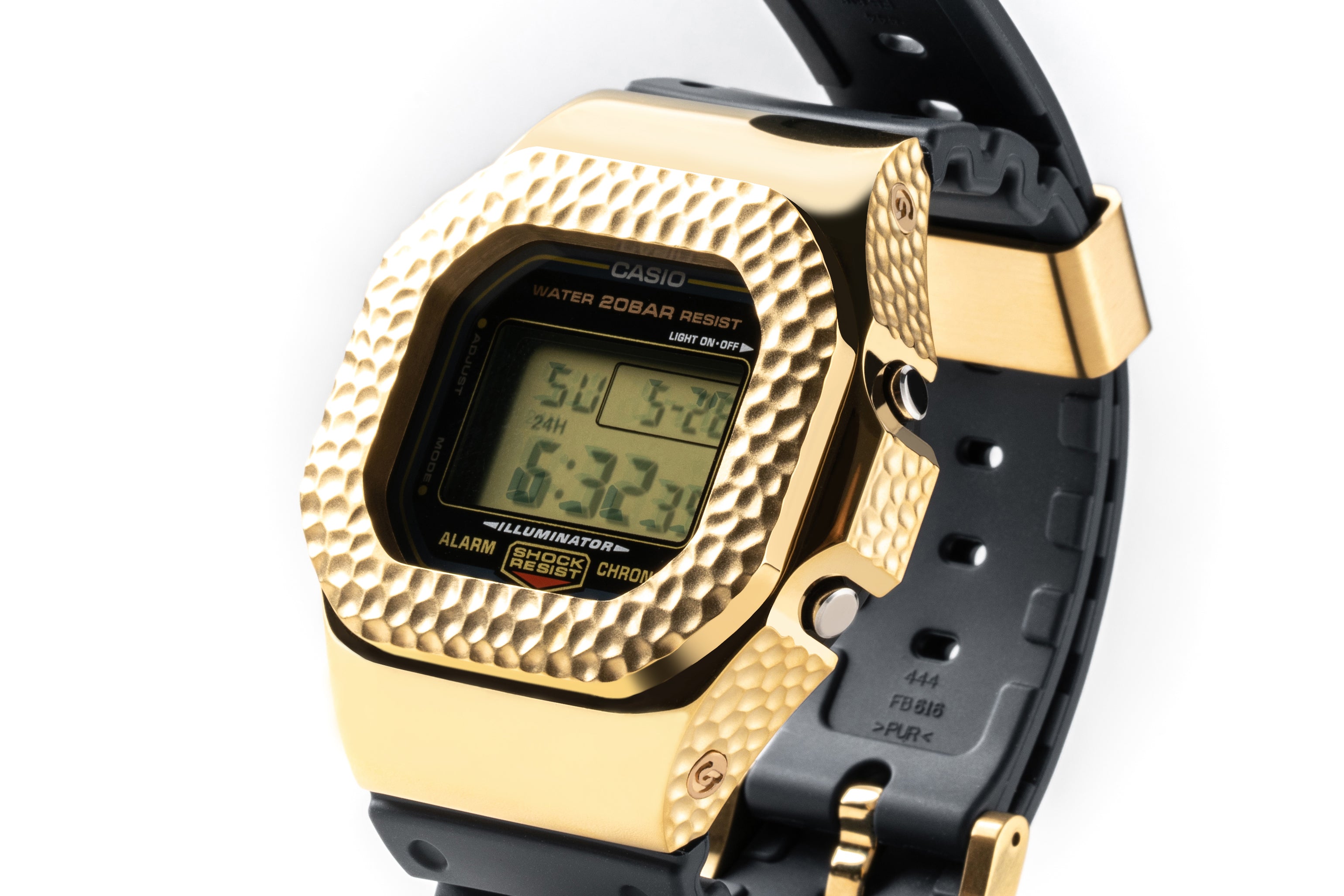 The Grand DW5600 Metal Hammer Blow Bezel Gold